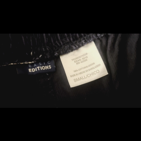 Basic Editions Retro Blue Navy Pants Relaxed Fit Size S - Picture 4 of 4